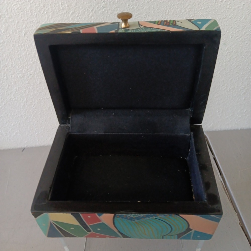 Ting Shao Kuang‎ Style Trinket Lacquerware Trinket Box Unbranded Whimsical Artsy - Picture 2 of 12